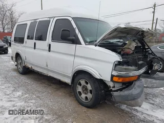 2005 Chevrolet Express Passenger z VIN 1GBFG15X051116435, wystawiony jako IAAI lot #41569781 z przebiegiem 204 513 mil mil oraz . Historia ofert i sprzedaży dostępna na DreamBid. Obrazek 1.