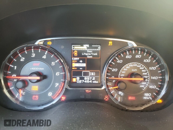 2019 Subaru WRX STI with VIN JF1VA2R60K9819598, listed as a Copart auction lot 70325602 with 27,464 mi miles. Bid and sale history available at carsss.com. Image 9.