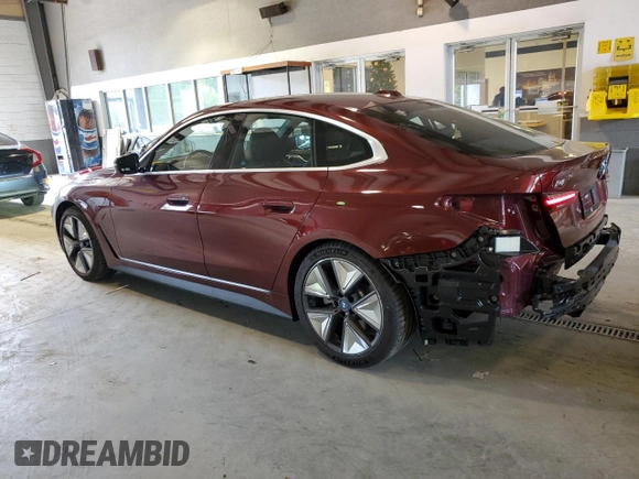 2023 BMW i4 eDrive35 with VIN WBY43AW08PFP74962, listed as a Copart auction lot 65729953 with 1,250 mi miles. Bid and sale history available at carsss.com. Image 2.