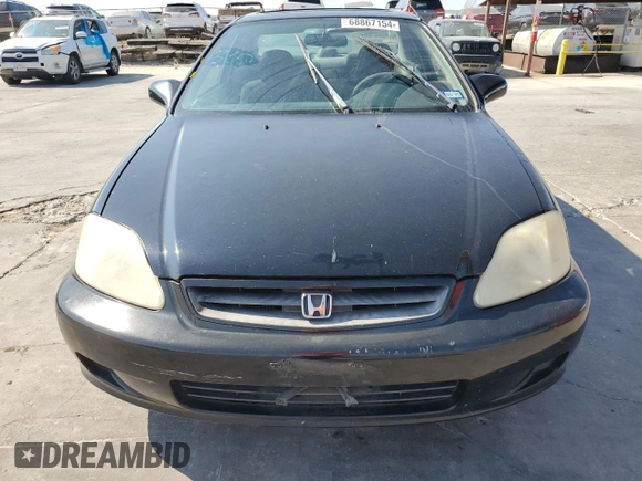 2000 Honda Civic EX with VIN 1HGEJ8245YL014036, listed as a Copart auction lot 68867154 with 163,759 mi miles and Salvage Title. Bid and sale history available at carsss.com. Image 5.
