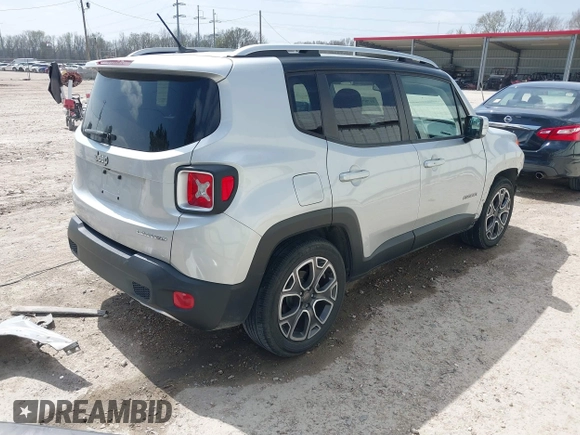 2016 Jeep Renegade Limited z VIN ZACCJADT1GPC66510, wystawiony jako IAAI lot #41787935 z przebiegiem 133 089 mil mil oraz . Historia ofert i sprzedaży dostępna na DreamBid. Obrazek 4.