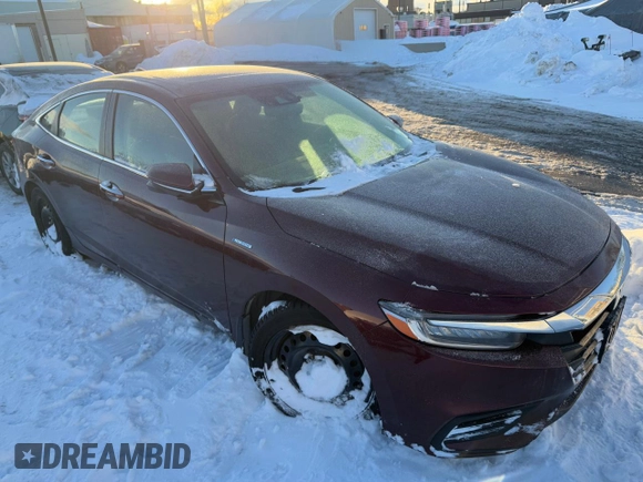 2019 Honda Insight Touring with VIN 19XZE4F76KE400076, listed as a Copart auction lot 45776605 with 184,443 mi miles and Clean Title. Bid and sale history available at carsss.com. Image 1.
