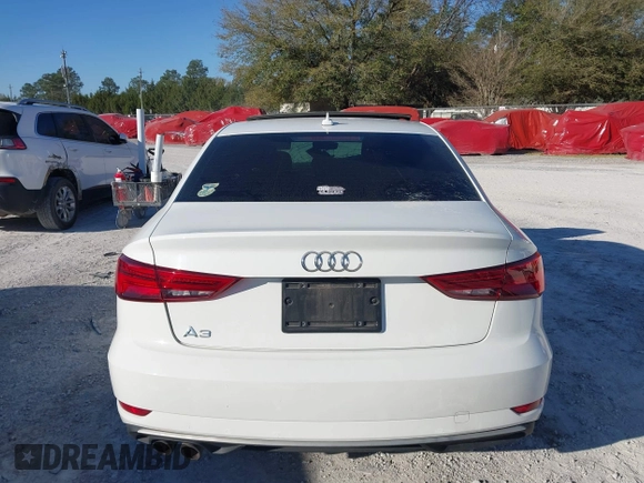 2018 Audi A3 Sedan Premium with VIN WAUAUGFF3J1061249, listed as a IAAI auction lot 41811633 with 78,522 mi miles. Bid and sale history available at carsss.com. Image 16.