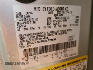 2017 Ford Expedition Max Platinum with VIN 1FMJK1MT8HEA21889, listed as a Copart auction lot 88487585 with 176,796 mi miles and Salvage title. Bid and sale history available at DreamBid. Image 13.