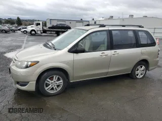 2005 Mazda MPV LX with VIN JM3LW28A950550462, listed as a Copart auction lot 43802205 with 179,837 mi miles and Salvage Title. Bid and sale history available at carsss.com. Image 1.