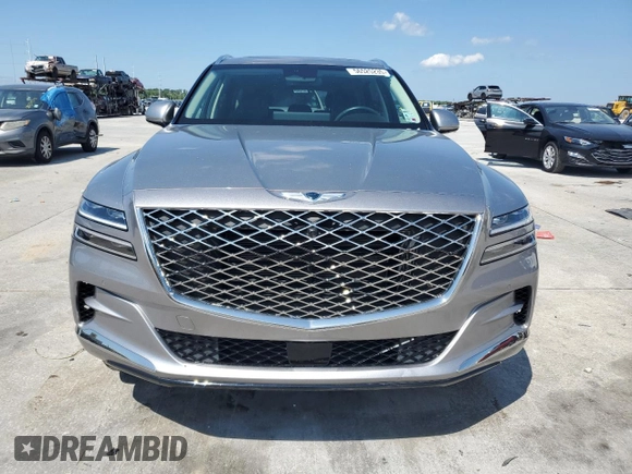 2021 Genesis GV80 with VIN KMUHBDSB0MU036821, listed as a Copart auction lot 56525235 with 56,578 mi miles and Salvage title. Bid and sale history available at DreamBid. Image 5.