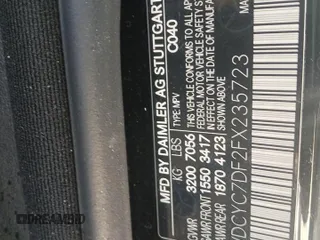 2015 Mercedes-Benz G-Class G 63 AMG with VIN WDCYC7DF2FX235723, listed as a Copart auction lot 83304194 with 0 mi miles and Salvage Title. Bid and sale history available at carsss.com. Image 13.