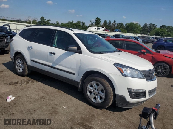 2017 Chevrolet Traverse LS with VIN 1GNKVFKD4HJ349379, listed as a Copart auction lot 64386315 with 383,272 mi miles and Salvage title. Bid and sale history available at DreamBid. Image 4.