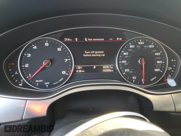 2016 Audi A7 3.0 Prestige with VIN WAU2GAFC8GN005520, listed as a Copart auction lot 42565444 with 102,805 mi miles. Bid and sale history available at carsss.com. Image 9.