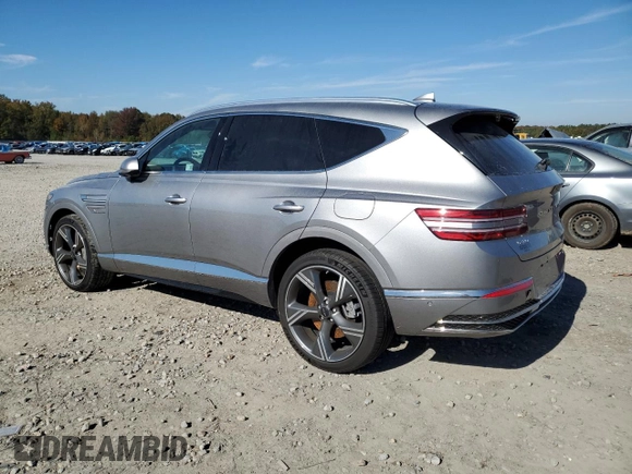 2025 Genesis GV80 Prestige with VIN KMUHEESC2SU213789, listed as a Copart auction lot 80718504 with 6,644 mi miles and Salvage Title. Bid and sale history available at DreamBid. Image 2.
