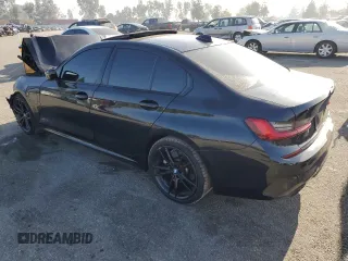 2021 BMW 3 Series 330e with VIN 3MW5P7J03M8C03997, listed as a Copart auction lot 83113614 with 0 mi miles and Salvage Title. Bid and sale history available at carsss.com. Image 2.