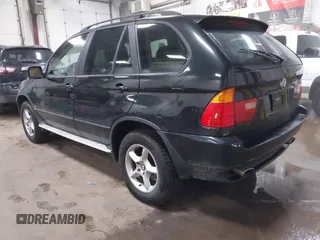2003 BMW X5 3.0i with VIN 5UXFA53523LV83488, listed as a IAAI auction lot 41894044 with 1 mi miles. Bid and sale history available at carsss.com. Image 3.