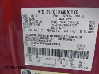 2014 Ford F-150 XL with VIN 1FTFW1CF2EKF21358, listed as a IAAI auction lot 41898227 with 76,572 mi miles. Bid and sale history available at carsss.com. Image 9.