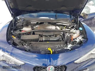 2021 Alfa Romeo Stelvio Ti with VIN ZASPAKBN1M7D09433, listed as a IAAI auction lot 41378468 with 31,717 mi miles. Bid and sale history available at carsss.com. Image 10.