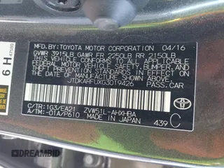 2016 Toyota Prius Four z VIN JTDKARFUXG3019426, wystawiony jako IAAI lot #42385785 z przebiegiem 94 838 mil mil oraz . Historia ofert i sprzedaży dostępna na DreamBid. Obrazek 9.