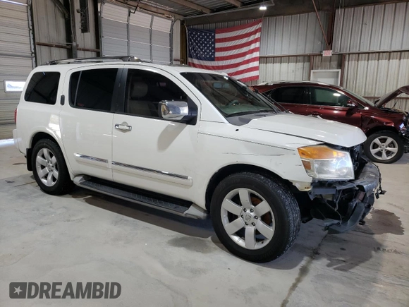 2010 Nissan Armada Titanium z VIN 5N1BA0NDXAN610604, wystawiony jako Copart lot #80023374 z przebiegiem 199 475 mil mil oraz Szkoda całkowita • Salvage title. Historia ofert i sprzedaży dostępna na DreamBid. Obrazek 4.