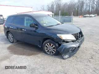 2015 Nissan Pathfinder SV with VIN 5N1AR2MM4FC643232, listed as a IAAI auction lot 41854564 with 172,789 mi miles. Bid and sale history available at carsss.com. Image 1.