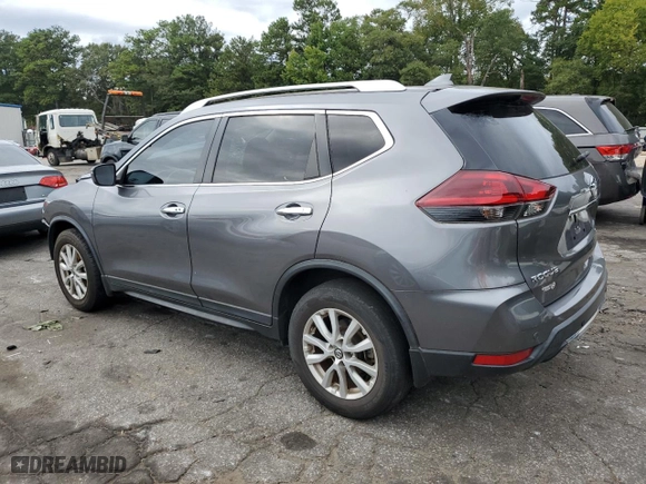 2019 Nissan Rogue SV with VIN KNMAT2MT0KP552619, listed as a Copart auction lot 70451874 with 45,554 mi miles and Salvage Title. Bid and sale history available at carsss.com. Image 2.