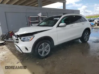 2022 Mercedes-Benz GLC 300 z VIN W1N0G8DB4NG052003, wystawiony jako Copart lot #56490805 z przebiegiem 44 499 mil mil oraz Czysty tytuł • Clean title. Historia ofert i sprzedaży dostępna na DreamBid. Obrazek 1.