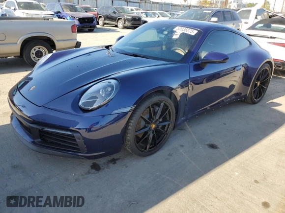 2020 Porsche 911 Carrera with VIN WP0AA2A96LS205552, listed as a Copart auction lot 52935275 with 32,994 mi miles and Salvage Title. Bid and sale history available at DreamBid. Image 1.