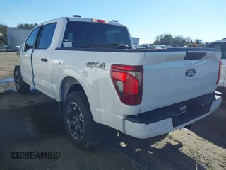 2024 Ford F-150 STX with VIN 1FTFW2L59RKE86188, listed as a IAAI auction lot 41371097 with 3,190 mi miles and . Bid and sale history available at carsss.com. Image 3.