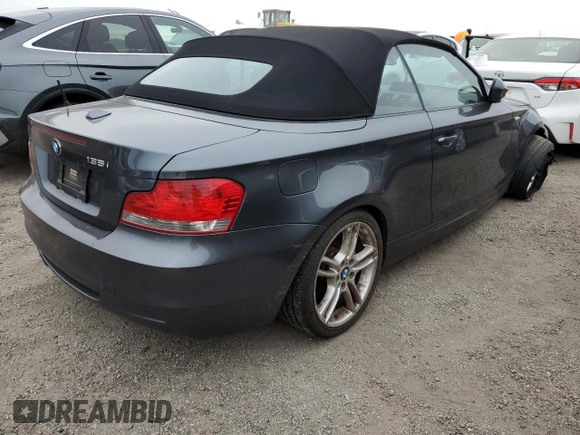 2013 BMW 1 Series 135i with VIN WBAUN7C52DVM27902, listed as a Copart auction lot 76493654 with 0 mi miles and Salvage Title. Bid and sale history available at carsss.com. Image 3.