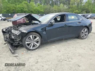 2021 Acura TLX Advance with VIN 19UUB5F65MA011856, listed as a Copart auction lot 54974865 with 29,390 mi miles and Salvage title. Bid and sale history available at DreamBid. Image 1.