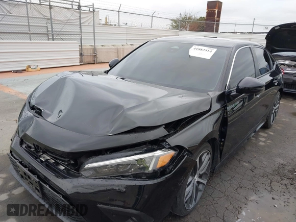 2022 Honda Civic Sedan Touring with VIN 2HGFE1F91NH308547, listed as a IAAI auction lot 41882514 with 39,249 mi miles. Bid and sale history available at carsss.com. Image 6.