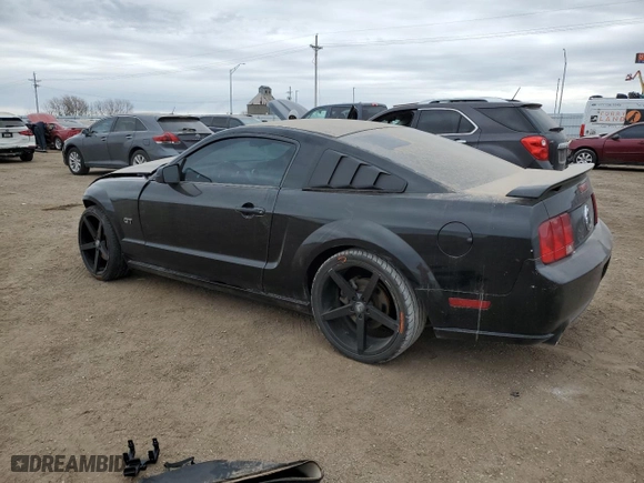 2006 Ford Mustang GT Deluxe with VIN 1ZVHT82H165175815, listed as a Copart auction lot 50080095 with 163,968 mi miles and Salvage Title. Bid and sale history available at carsss.com. Image 2.