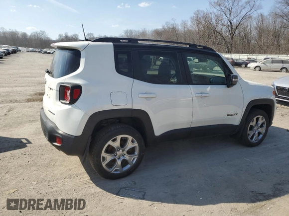 2020 Jeep Renegade Limited with VIN ZACNJBD13LPL72008, listed as a Copart auction lot 49093345 with 33,515 mi miles and Salvage title. Bid and sale history available at DreamBid. Image 3.