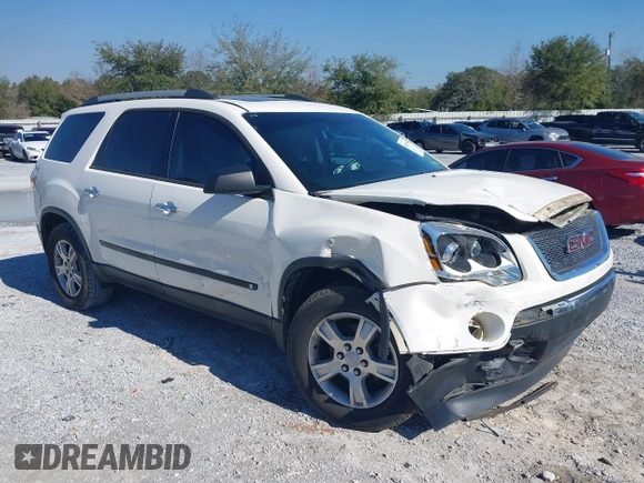 2010 GMC Acadia SL with VIN 1GKLRKED0AJ121296, listed as a IAAI auction lot 41633947 with 162,711 mi miles. Bid and sale history available at carsss.com. Image 1.