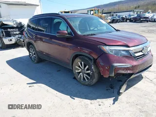 2019 Honda Pilot EX z VIN 5FNYF6H35KB083190, wystawiony jako IAAI lot #42054994 z przebiegiem 129 743 mil mil oraz . Historia ofert i sprzedaży dostępna na DreamBid. Obrazek 1.