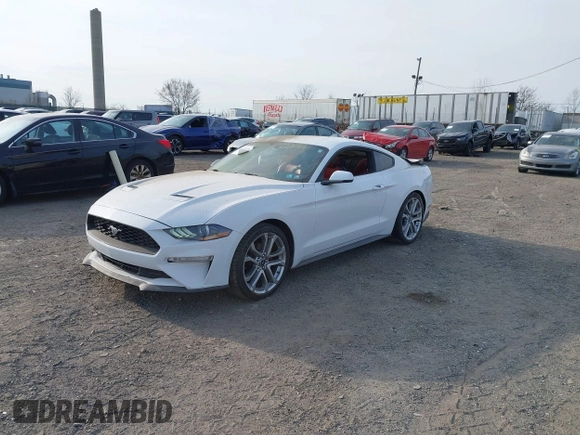2020 Ford Mustang EcoBoost with VIN 1FA6P8TH4L5192039, listed as a IAAI auction lot 41771658 with 42,863 mi miles. Bid and sale history available at carsss.com. Image 2.