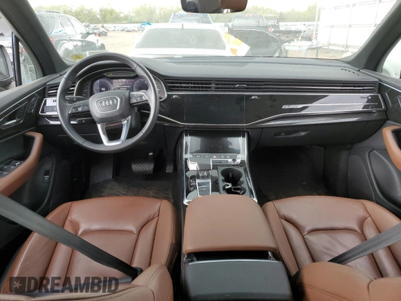 2020 Audi Q7 Premium with VIN WA1AXAF76LD010727, listed as a Copart auction lot 49677003 with 50,142 mi miles. Bid and sale history available at carsss.com. Image 8.