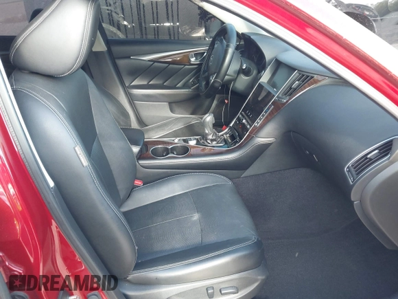 2015 Infiniti Q50 Premium with VIN JN1BV7AP1FM340227, listed as a IAAI auction lot 41662965 with 129,766 mi miles. Bid and sale history available at carsss.com. Image 5.