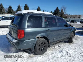 2003 Honda Pilot EX z VIN 2HKYF18563H607437, wystawiony jako Copart lot #46503435 z przebiegiem 107 286 mil mil oraz Szkoda całkowita • Salvage title. Historia ofert i sprzedaży dostępna na DreamBid. Obrazek 3.