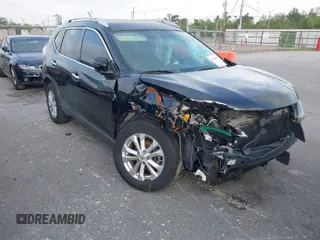 2016 Nissan Rogue SV with VIN KNMAT2MT9GP614414, listed as a IAAI auction lot 41968457 with 252,533 mi miles. Bid and sale history available at carsss.com. Image 1.