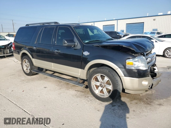 2010 Ford Expedition EL XLT with VIN 1FMJK1H50AEB55040, listed as a Copart auction lot 75403574 with 146,856 mi miles and Salvage Title. Bid and sale history available at carsss.com. Image 4.