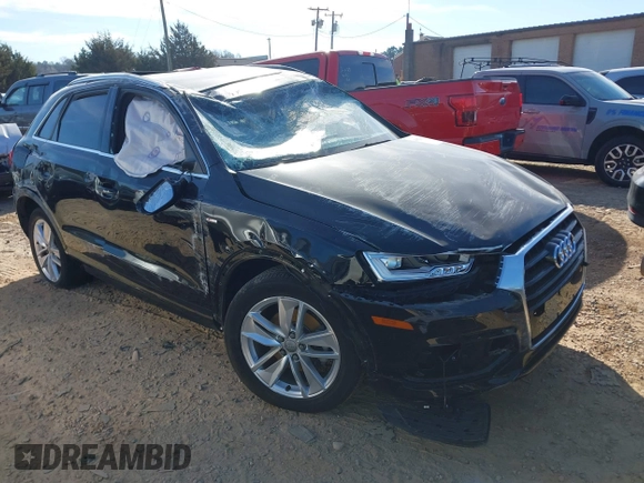 2018 Audi Q3 Premium Plus with VIN WA1HCCFS7JR021004, listed as a IAAI auction lot 41823515 with 50,650 mi miles. Bid and sale history available at carsss.com. Image 1.