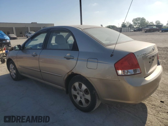 2009 Kia Spectra LX z VIN KNAFE222995618257, wystawiony jako Copart lot #56179025 z przebiegiem 270 087 mil mil oraz Szkoda całkowita • Salvage title. Historia ofert i sprzedaży dostępna na DreamBid. Obrazek 2.