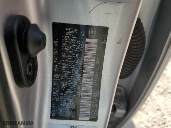 2011 Toyota Avalon with VIN 4T1BK3DB7BU391025, listed as a Copart auction lot 47204475 with 146,932 mi miles and Salvage Title. Bid and sale history available at carsss.com. Image 12.