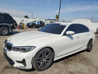 2021 BMW 3 Series 330i with VIN 3MW5R1J0XM8C09626, listed as a Copart auction lot 52205805 with 52,261 mi miles and Salvage title. Bid and sale history available at DreamBid. Image 1.