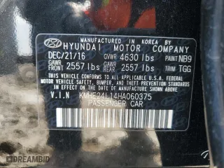2017 Hyundai Sonata Hybrid SE with VIN KMHE24L14HA060375, listed as a Copart auction lot 45228695 with 138,232 mi miles and Salvage Title. Bid and sale history available at carsss.com. Image 12.