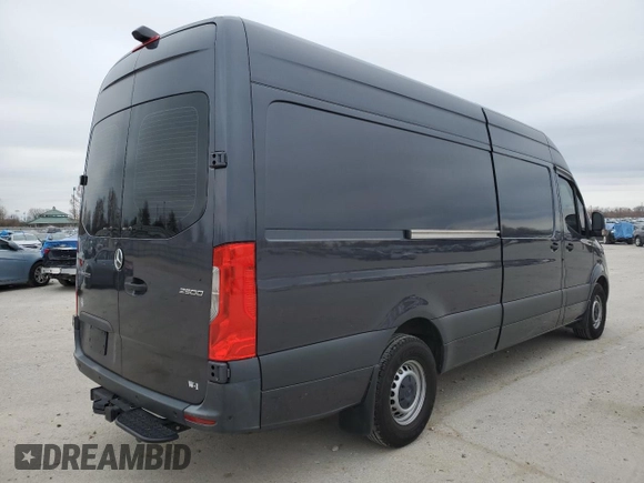 2022 Mercedes-Benz Sprinter Cargo with VIN W1W4ECHY5NT109594, listed as a Copart auction lot 86389144 with 148,413 mi miles and Clean Title. Bid and sale history available at carsss.com. Image 3.