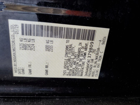 2019 Nissan Maxima SV z VIN 1N4AA6AV5KC379809, wystawiony jako Copart lot #80713414 z przebiegiem 207 766 mil mil oraz Nie do naprawy • Non repairable. Historia ofert i sprzedaży dostępna na DreamBid. Obrazek 14.