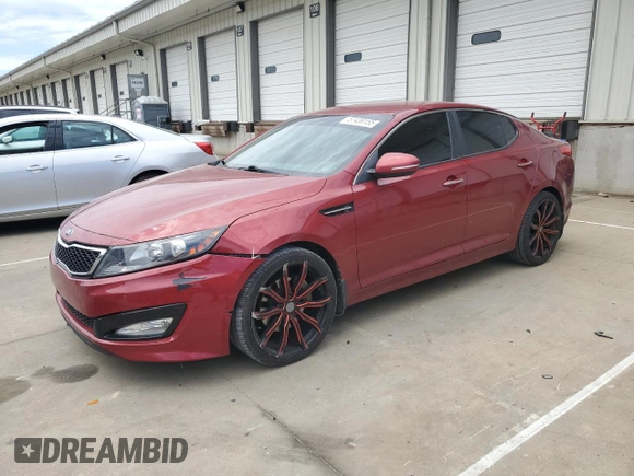 2013 Kia Optima SX with VIN 5XXGR4A63DG208778, listed as a Copart auction lot 57439155 with 169,726 mi miles and Salvage title. Bid and sale history available at DreamBid. Image 1.