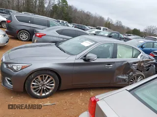 2023 Infiniti Q50 Luxe with VIN JN1EV7BP3PM511881, listed as a IAAI auction lot 41217294 with 18,620 mi miles and . Bid and sale history available at DreamBid. Image 14.