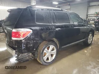 2013 Toyota Highlander Limited with VIN 5TDDK3EH9DS235429, listed as a Copart auction lot 50582125 with 144,855 mi miles and Salvage title. Bid and sale history available at DreamBid. Image 3.