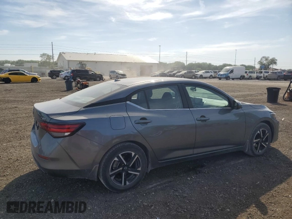 2024 Nissan Sentra SV with VIN 3N1AB8CV7RY223419, listed as a Copart auction lot 55936995 with 21,623 mi miles and Salvage title. Bid and sale history available at DreamBid. Image 3.