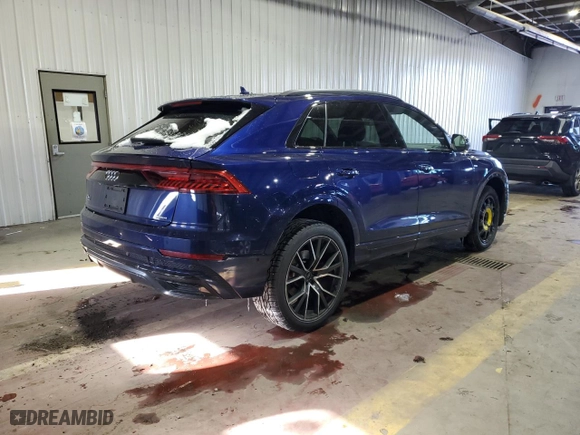 2019 Audi Q8 Premium Plus with VIN WA1EVAF15KD022496, listed as a Copart auction lot 85316134 with 101,644 mi miles and Salvage Title. Bid and sale history available at carsss.com. Image 3.